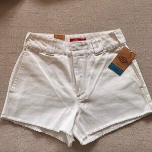White Dickies High Rise Work Short